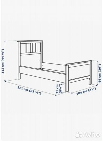 Новая кровать Икея Хемнес 90/200 с матрасом