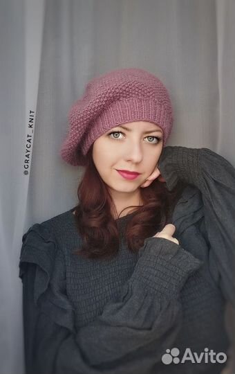 Берет из пуха норки