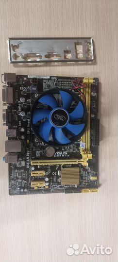Материнская плата asus h81m-k(1150) с i3-4130