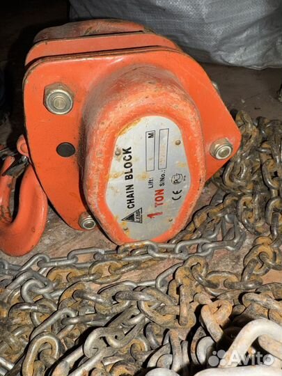 Цепная таль ручная однотонный блок 1т подвесная