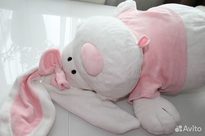 Большая мягкая игрушка заяц