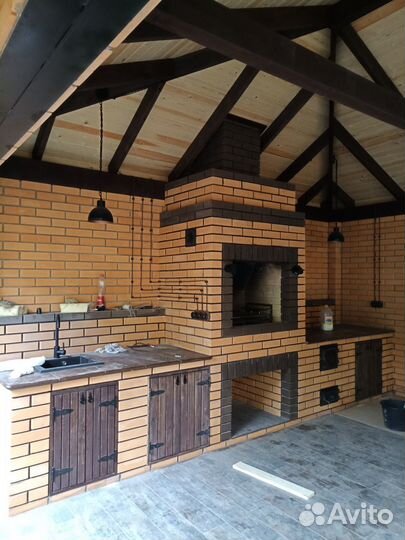 Барбекю комплекс с навесом