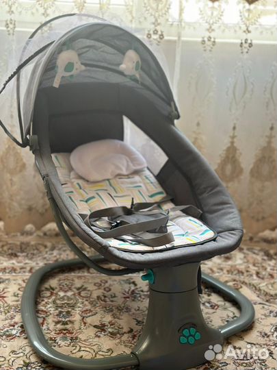 Детские электронные качели шезлонг