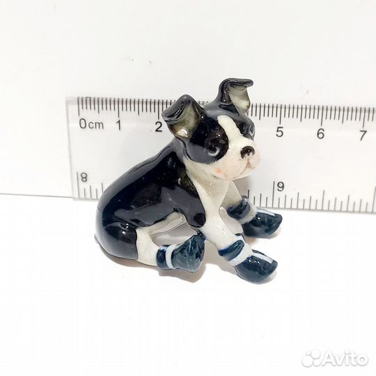 Фарфоровая статуэтка бульдог сидящий Франция
