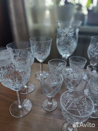 Хрустальные фужеры бокалы рюмки СССР