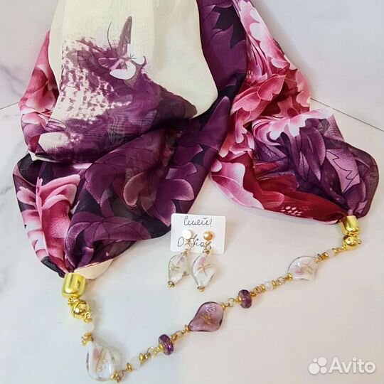 Шарф трансформер, Шарф колье - браслет