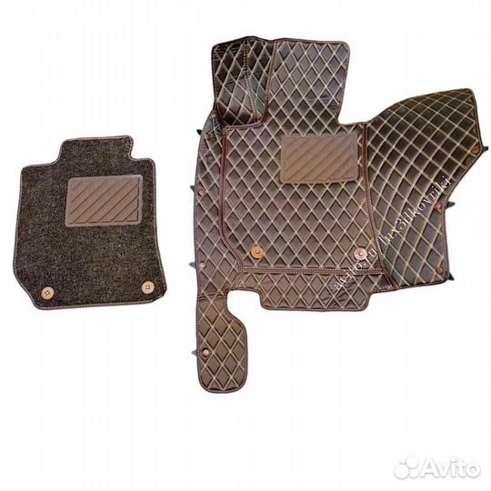 Коврики премиум Lexus RX (4) +ворсовые. Тёмнокорич