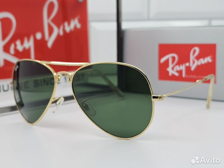 Очки Ray ban Aviator Folding Зелёные