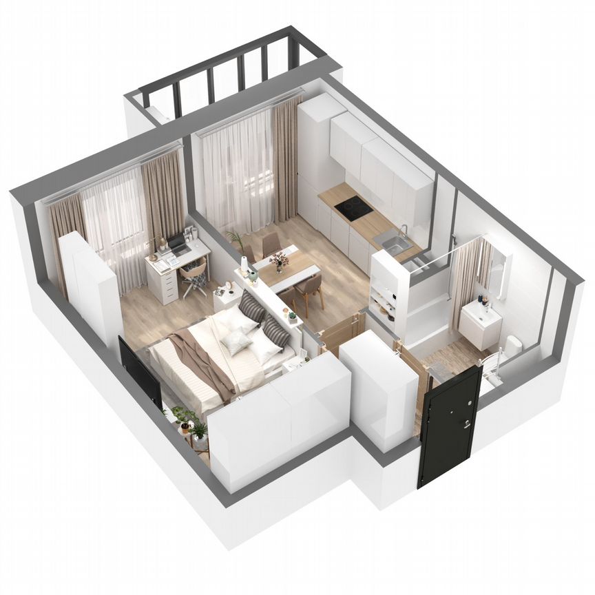 1-к. квартира, 36,1 м², 3/23 эт.