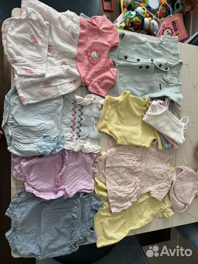 Детские вещи пакетом 0-3;3-6м
