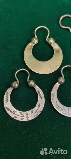 Серьги Калачи серебро 875 СССР