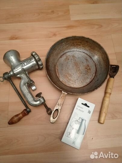 Сковорода,Мясорубка- Касли, СССР. нож,пельменница