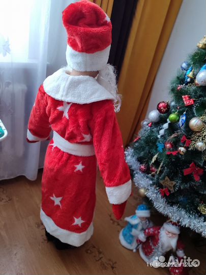 Костюм деда мороза детский 128