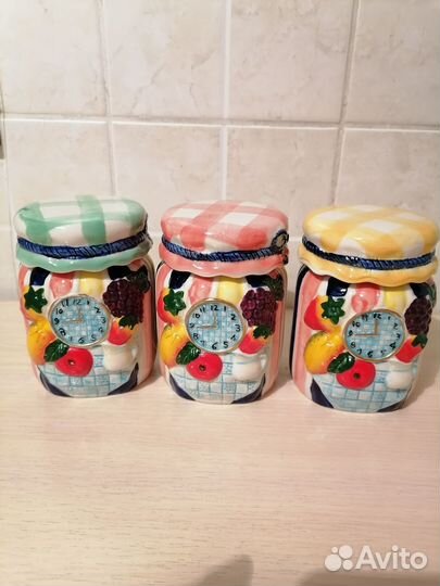 Набор керамических банок для сыпучих продуктов
