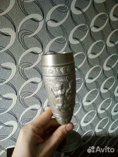 Старинные фужеры из пьюттера