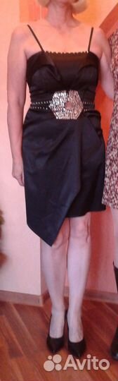 Вечернее платье 46 размера черное
