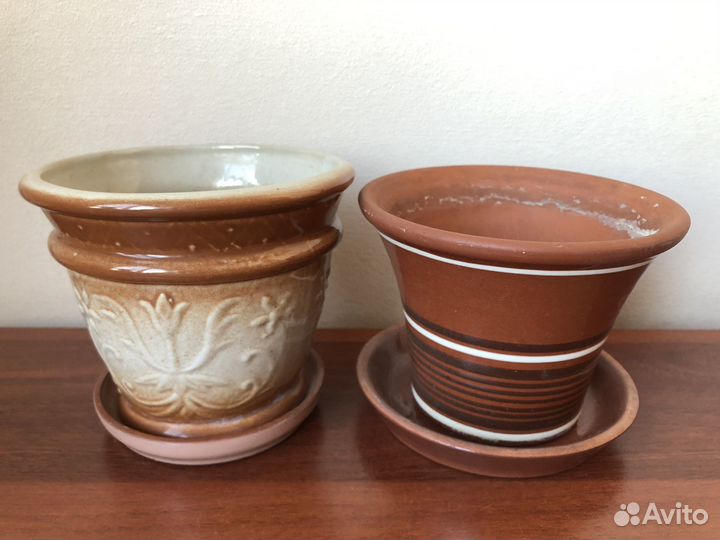 Керамические горшки для цветов бу