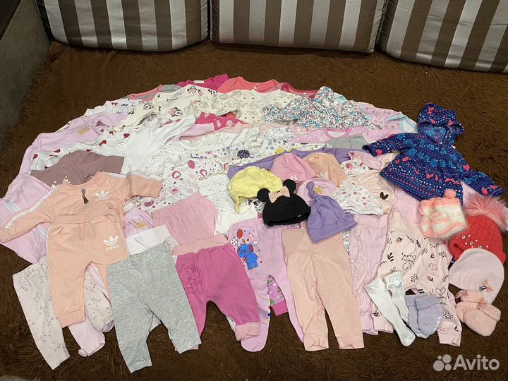Большой пакет вещей на девочку 56 62