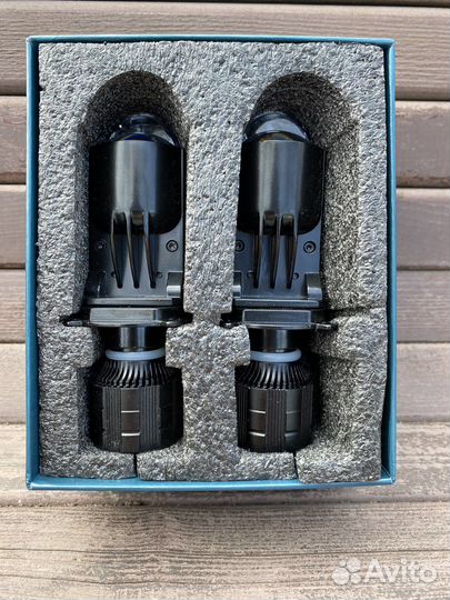 Led лампа h4 с линзой