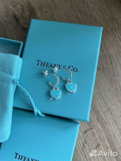Серьги Tiffany серебряные
