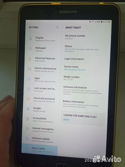 Планшет samsung tab e 8.0