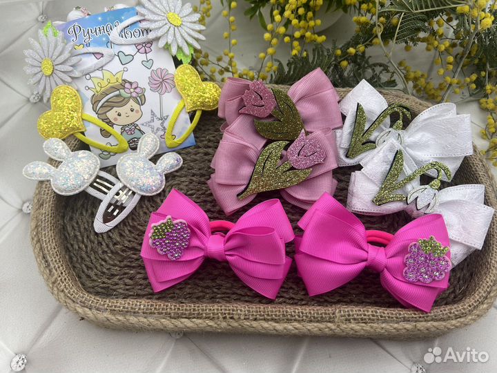 Резиночки и заколочки ручной работы