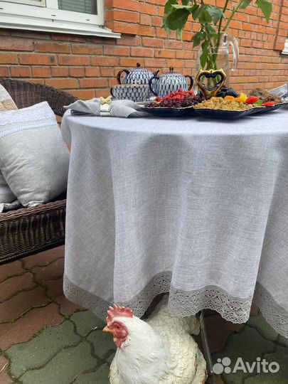 Скатерть лен новая