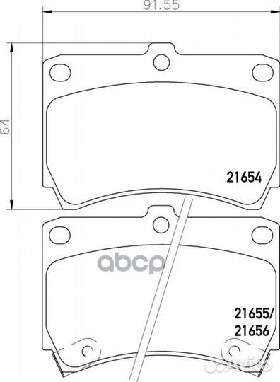 Колодки тормозные дисковые перед (PF-5232)