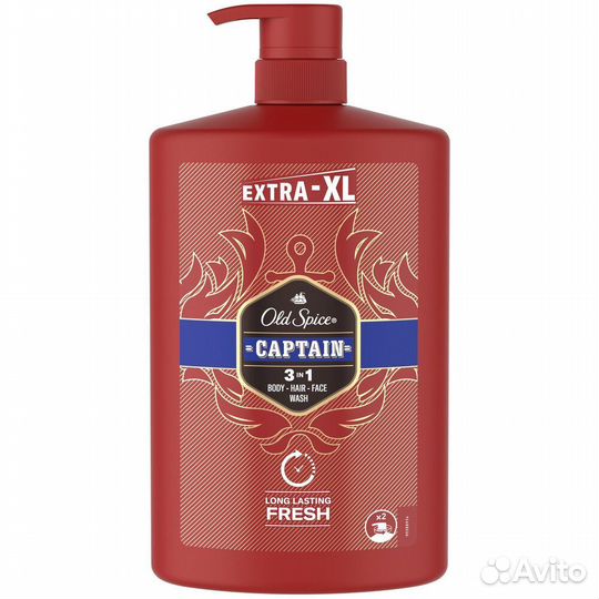 Old Spice Гель для душа 3в1 Captain, 1 л. #391206