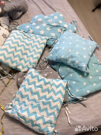 Мягкие бортики для детской кроватки