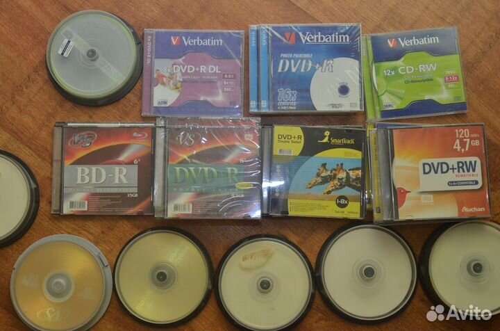 Диски CD+R, DVD+R, DVD+RW, BD-R, DVD+R double side