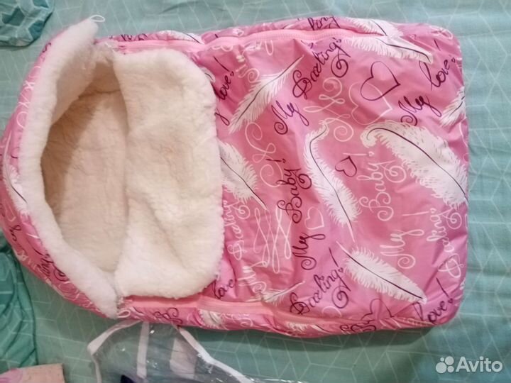 Конверт на выписку для девочки зимний