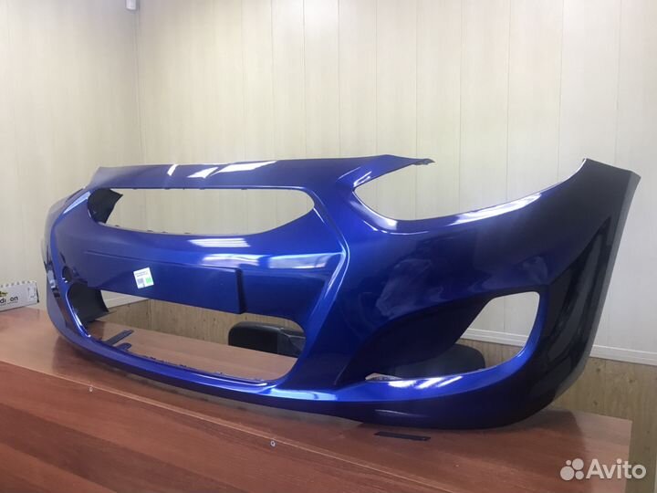 Бампер солярис 11 синий