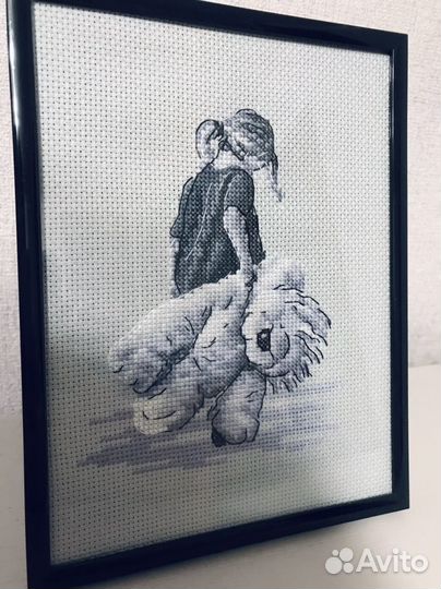 Вышивка крестом с фоторамкой 