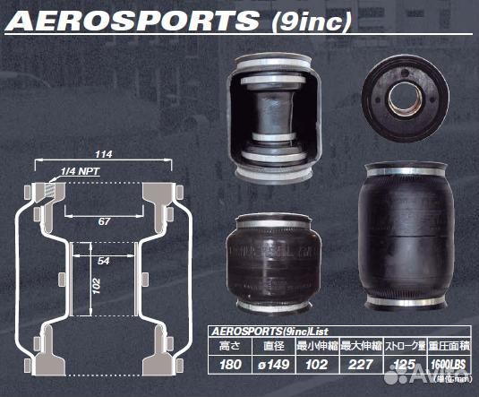 Пневмоподушка Universal Air Aero Sport