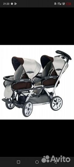 Коляска для двойни peg perego