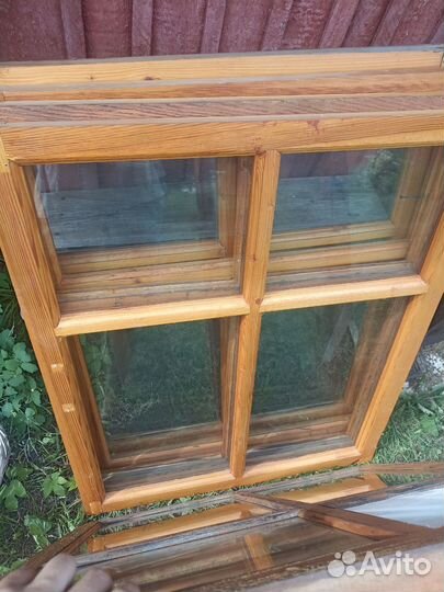 Деревянные окна бу. 5 штук +1 рама без стекол