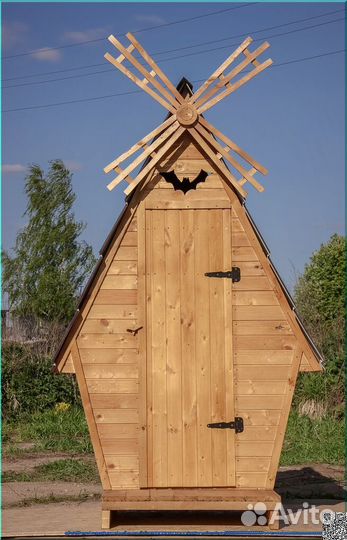 Дачный туалет деревянный GAR208