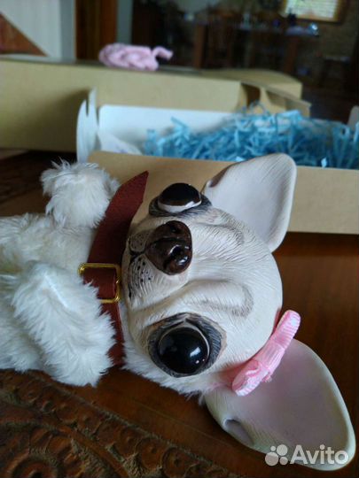 Собака щенок тедди игрушка авторская