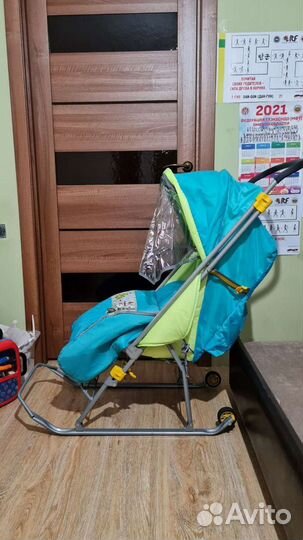 Детские санки коляска новые