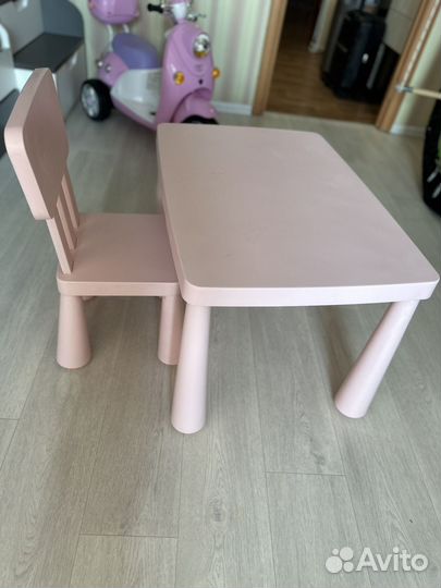 Детский стол и стул IKEA