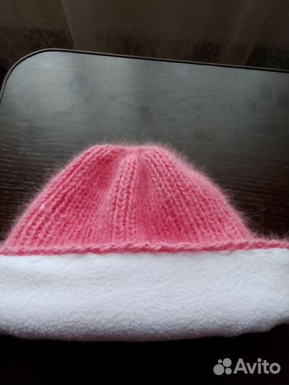 Шапка вязаная из пуха норки 56-58