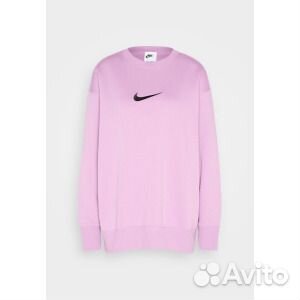 Толстовка Nike Crew, rush фуксия / черный