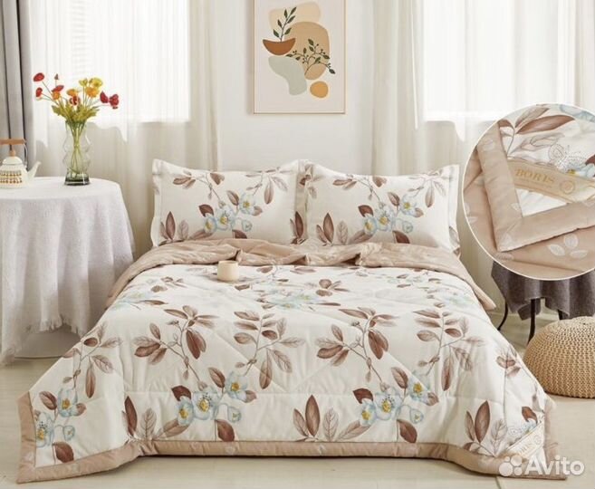 Белье постельное евро, с готовым одеялом