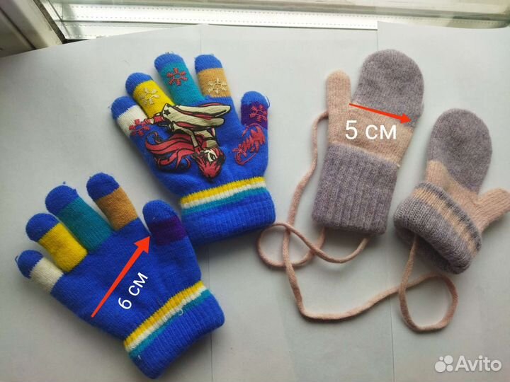 Рукавицы и перчатки 1-2 года для девочки