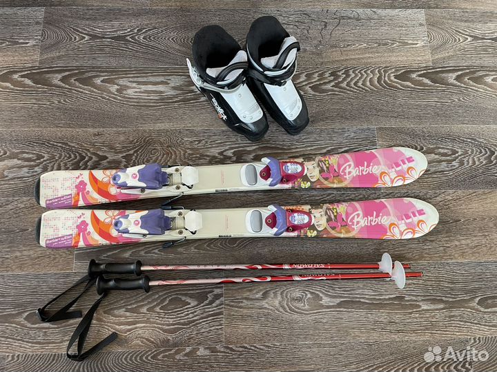 Горные лыжи детские 90 комплект