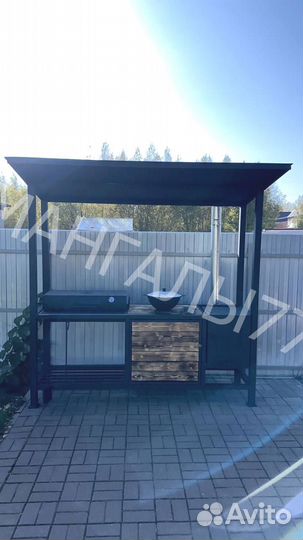 Мангал с крышей