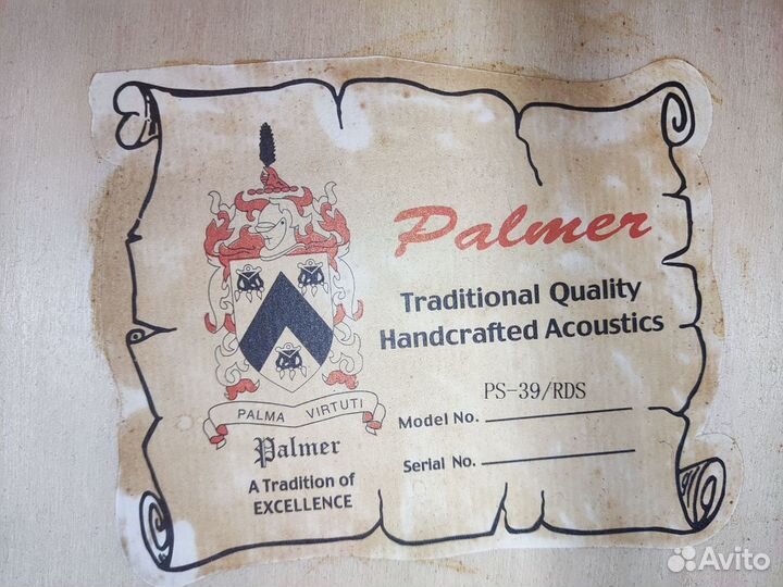 Акустическая гитара Palmer PS-39/RDS