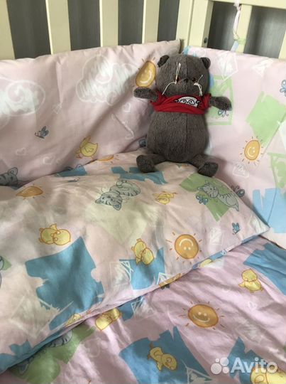 Детское постельное белье в кроватку, бортики