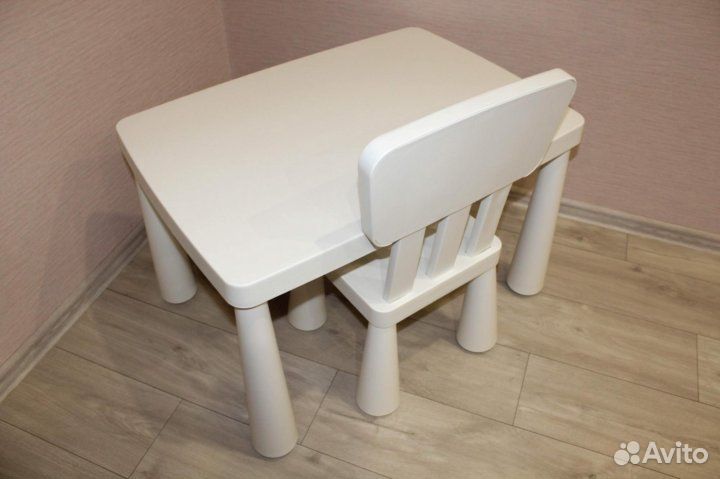 Детский стол и стул IKEA маммут